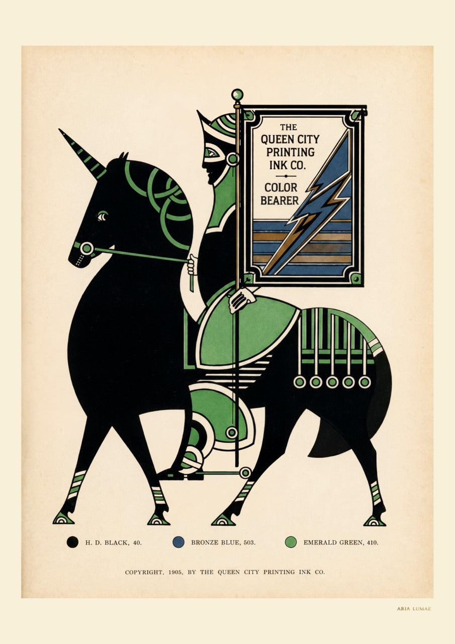 The 1905 Ink Beasts Parade: Antique Gallery Wall Collection (A3 Format)