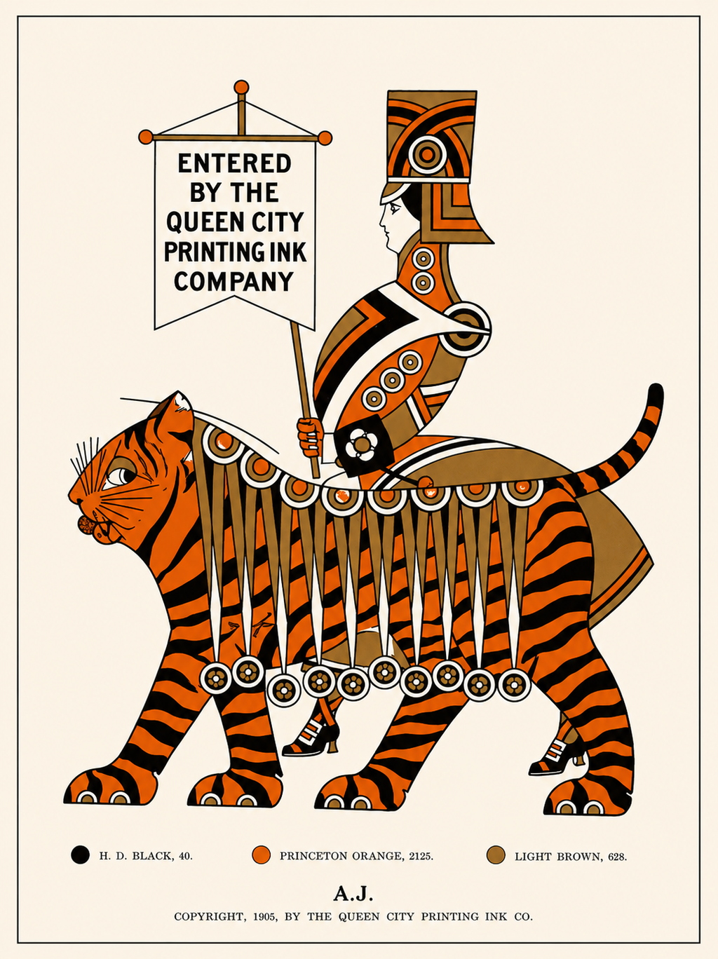 The 1905 Ink Beasts Parade: Antique Gallery Wall Collection (A3 Format)
