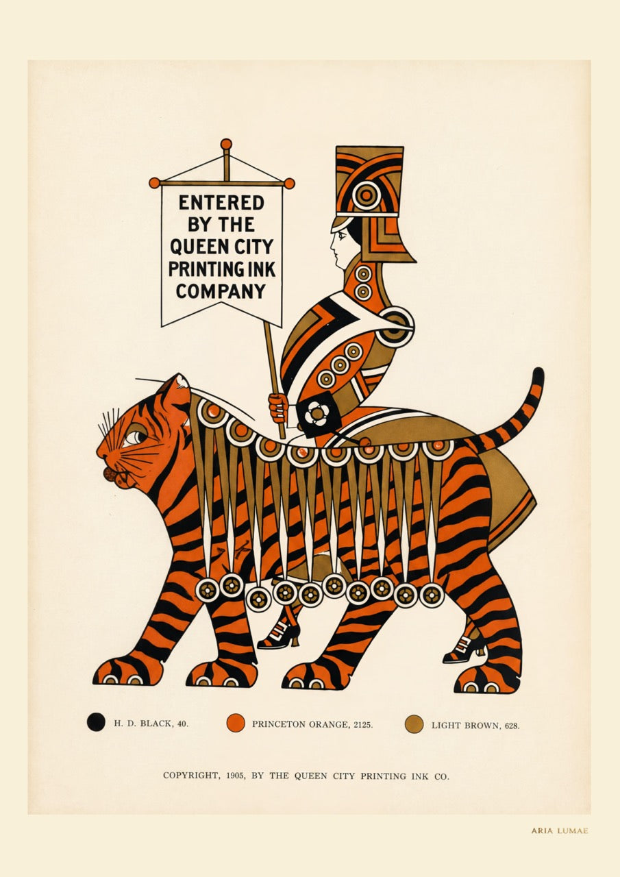 The 1905 Ink Beasts Parade: Antique Gallery Wall Collection (A3 Format)