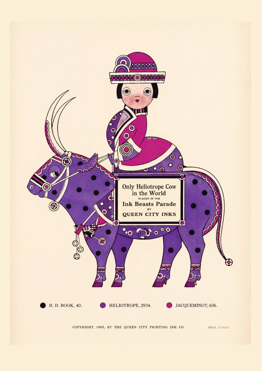 The 1905 Ink Beasts Parade: Antique Gallery Wall Collection (A3 Format)