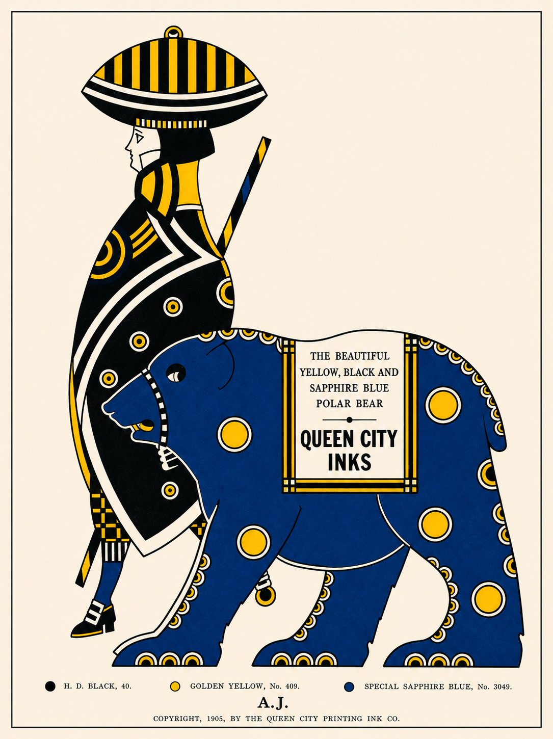 The 1905 Ink Beasts Parade: Antique Gallery Wall Collection (A3 Format)