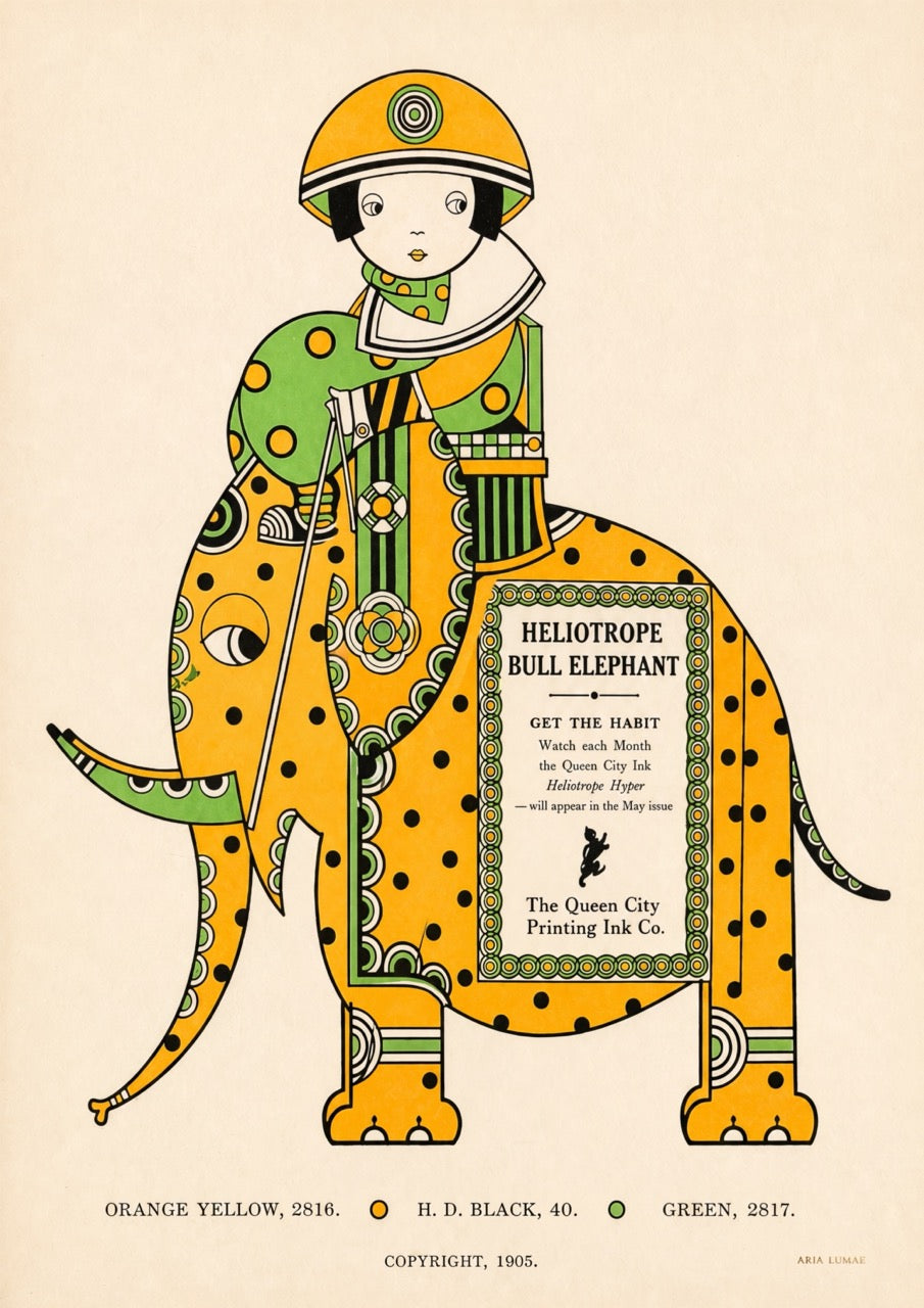 The 1905 Ink Beasts Parade: Antique Gallery Wall Collection (A3 Format)