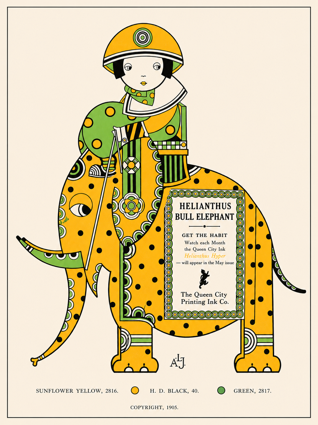 The 1905 Ink Beasts Parade: Antique Gallery Wall Collection (A3 Format)