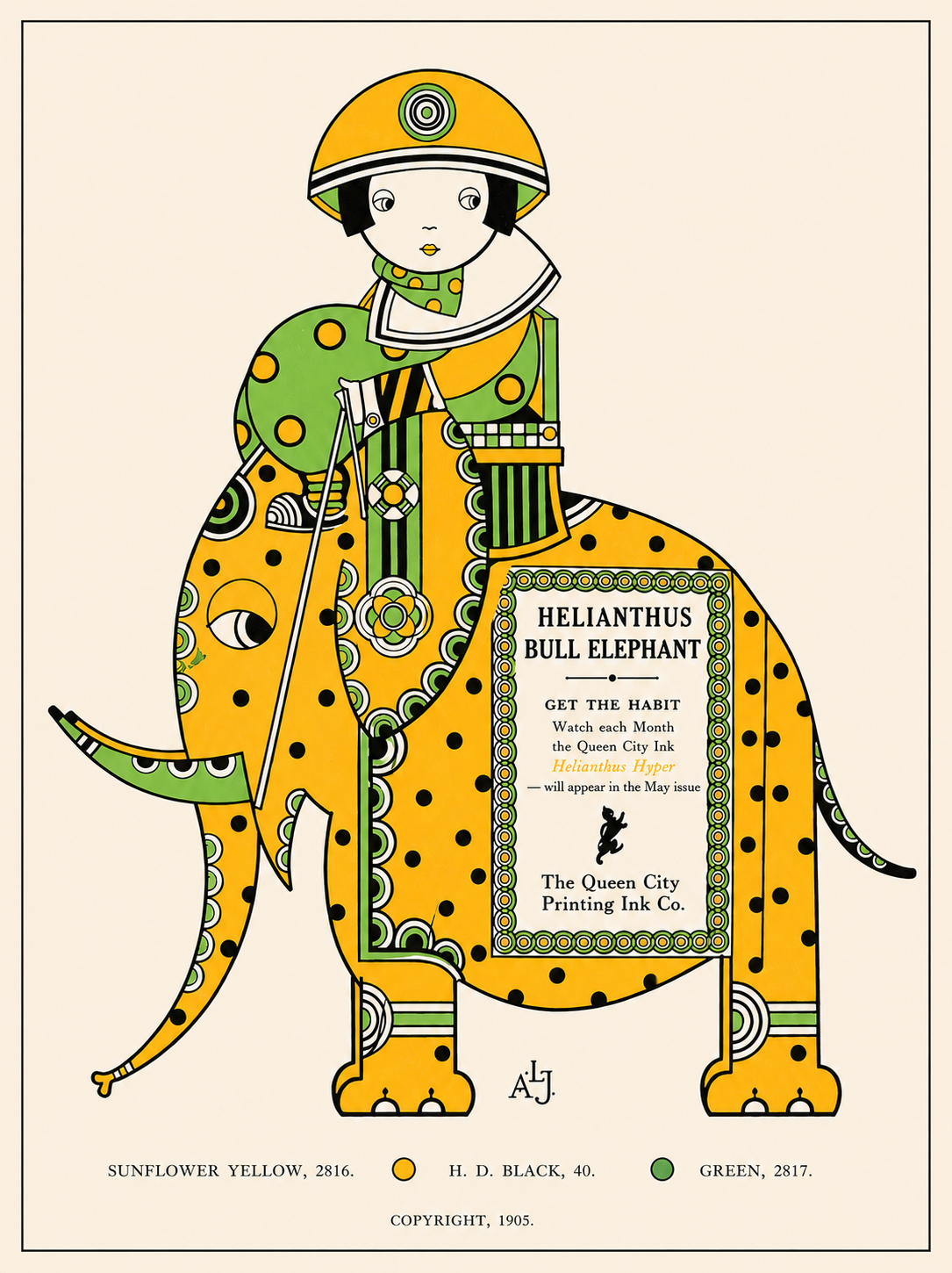 The 1905 Ink Beasts Parade: Antique Gallery Wall Collection (A3 Format)
