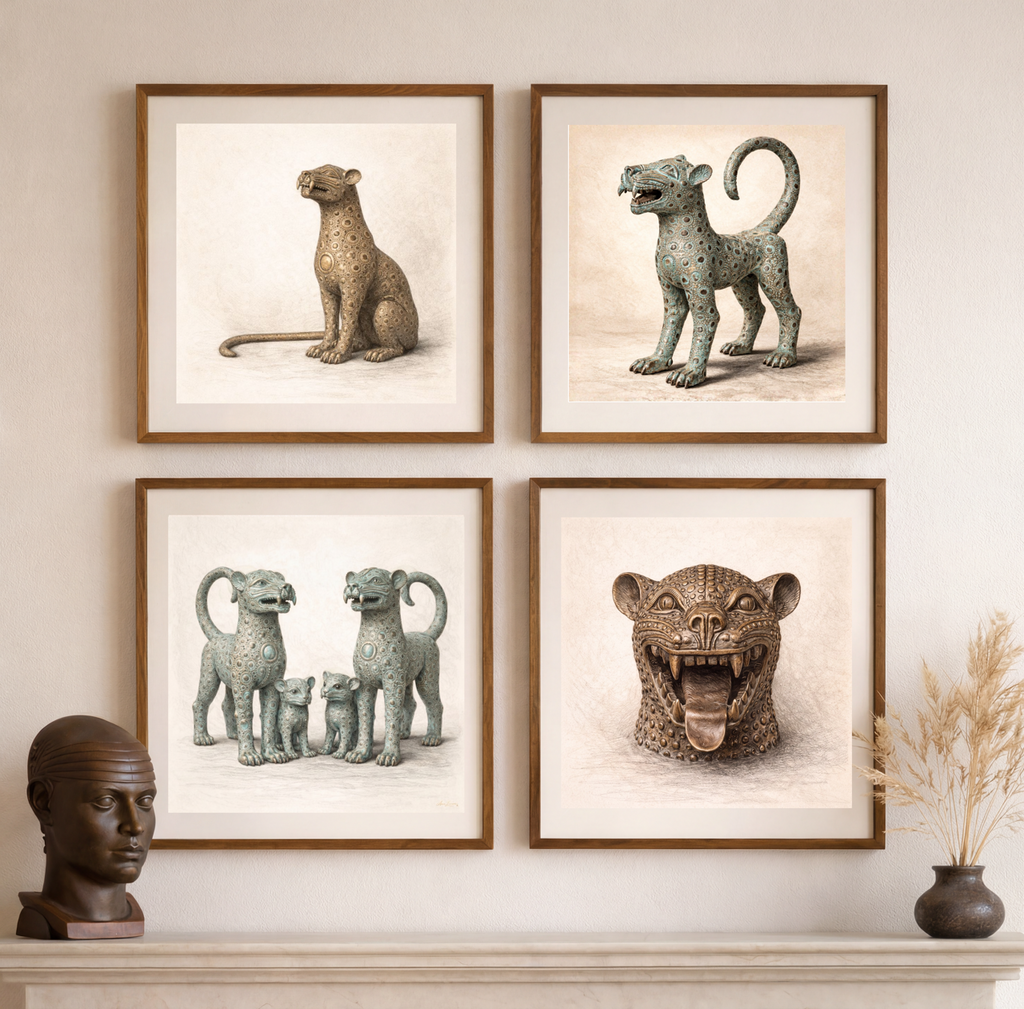 The Bronze Court Family – Limited Edition Fine Art Giclée Print