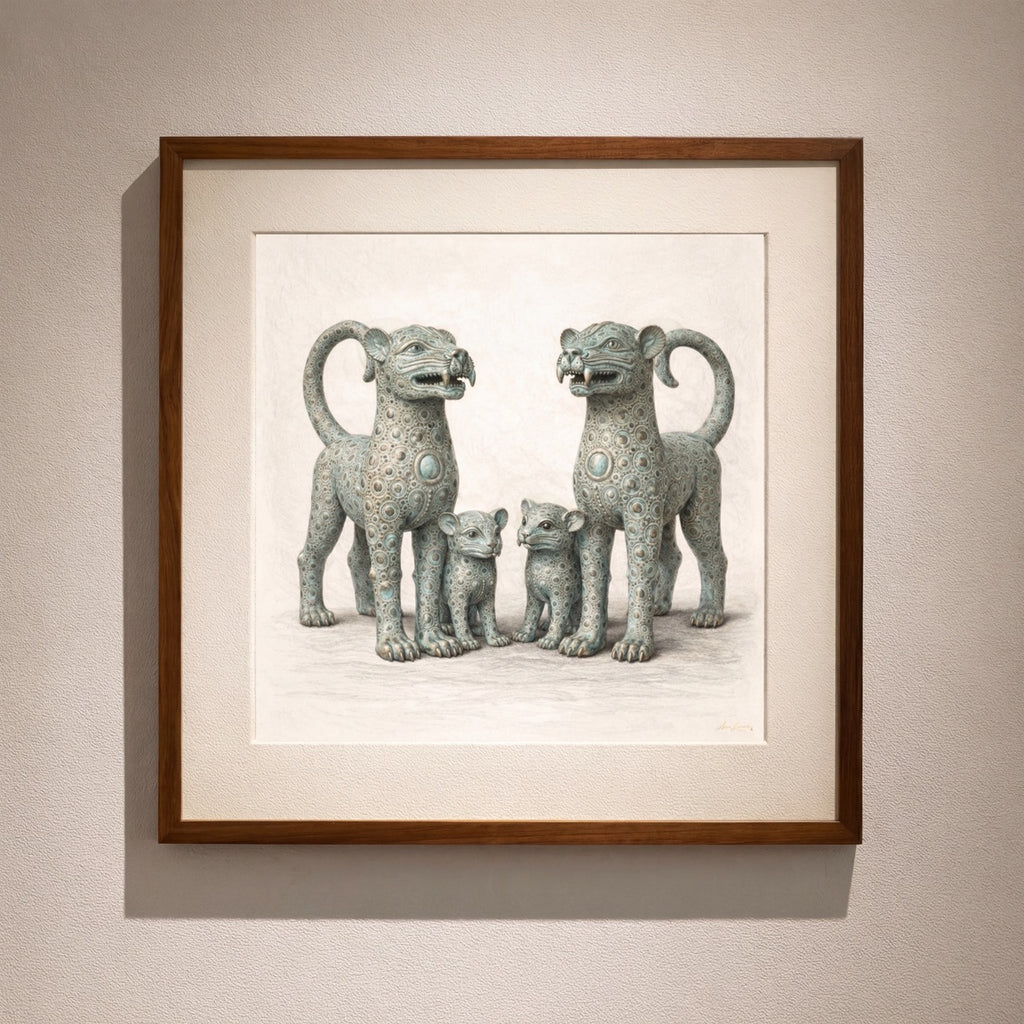 The Bronze Court Family – Limited Edition Fine Art Giclée Print