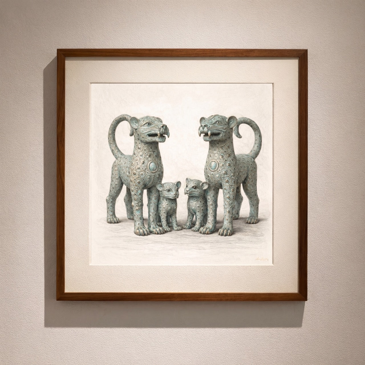 The Bronze Court Family – Limited Edition Fine Art Giclée Print