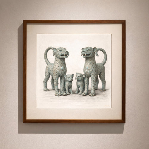 The Bronze Court Family – Limited Edition Fine Art Giclée Print