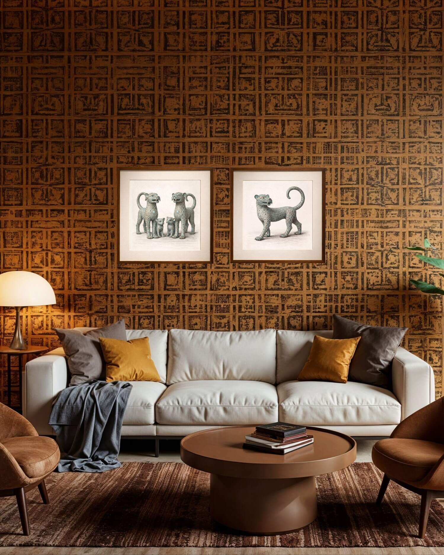 The Bronze Sentinel Leopard – Limited Edition Fine Art Giclée Print