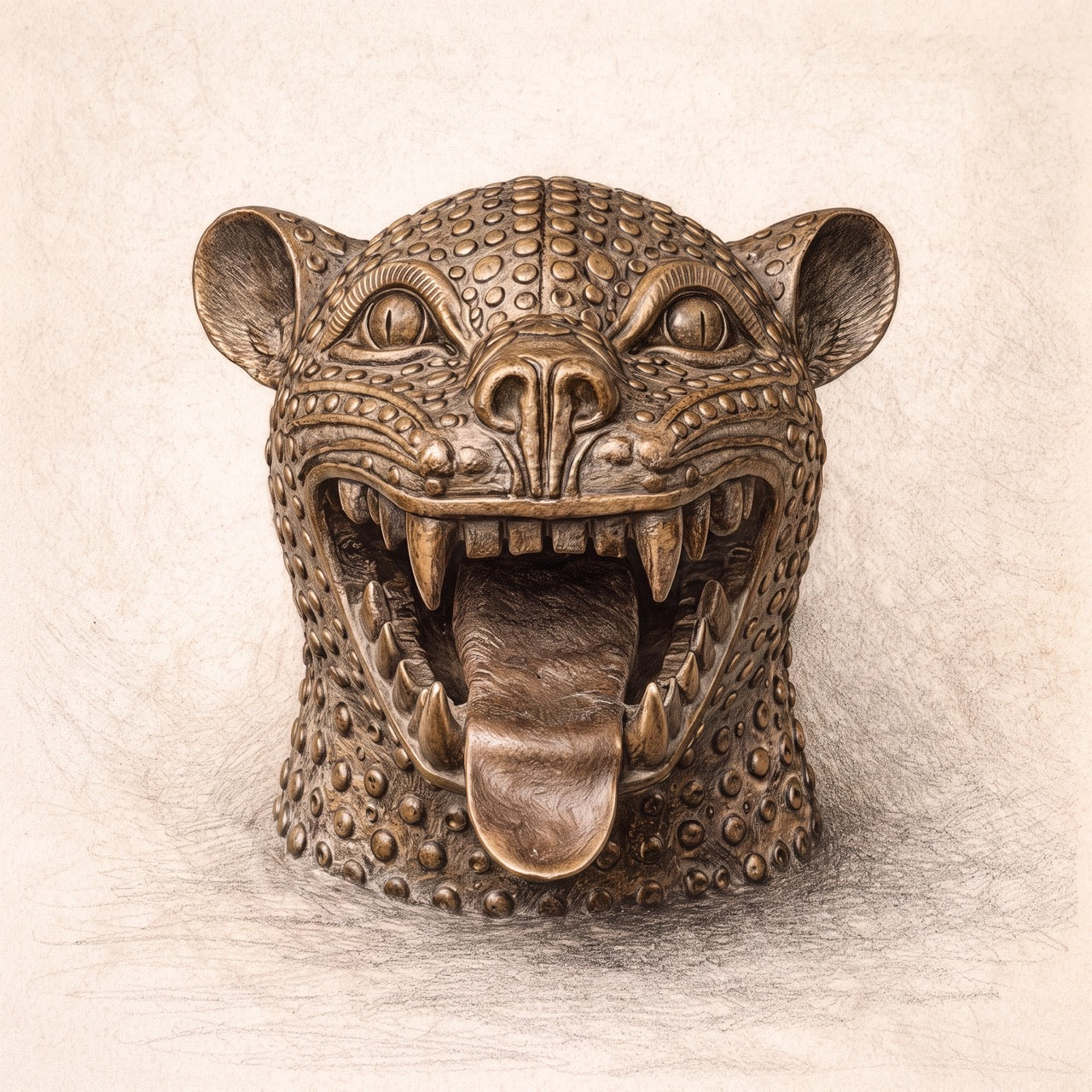 The Bronze Oracle Head – Limited Edition Fine Art Giclée Print 60x60cm