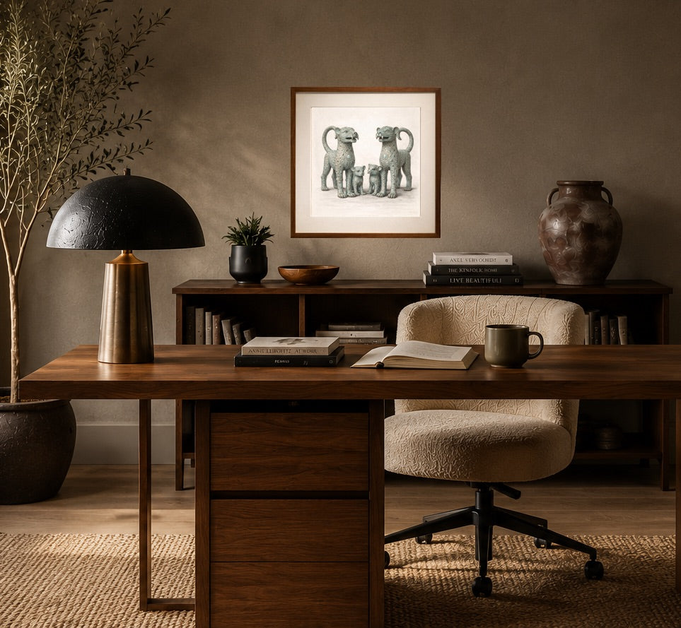 The Bronze Court Family – Limited Edition Fine Art Giclée Print