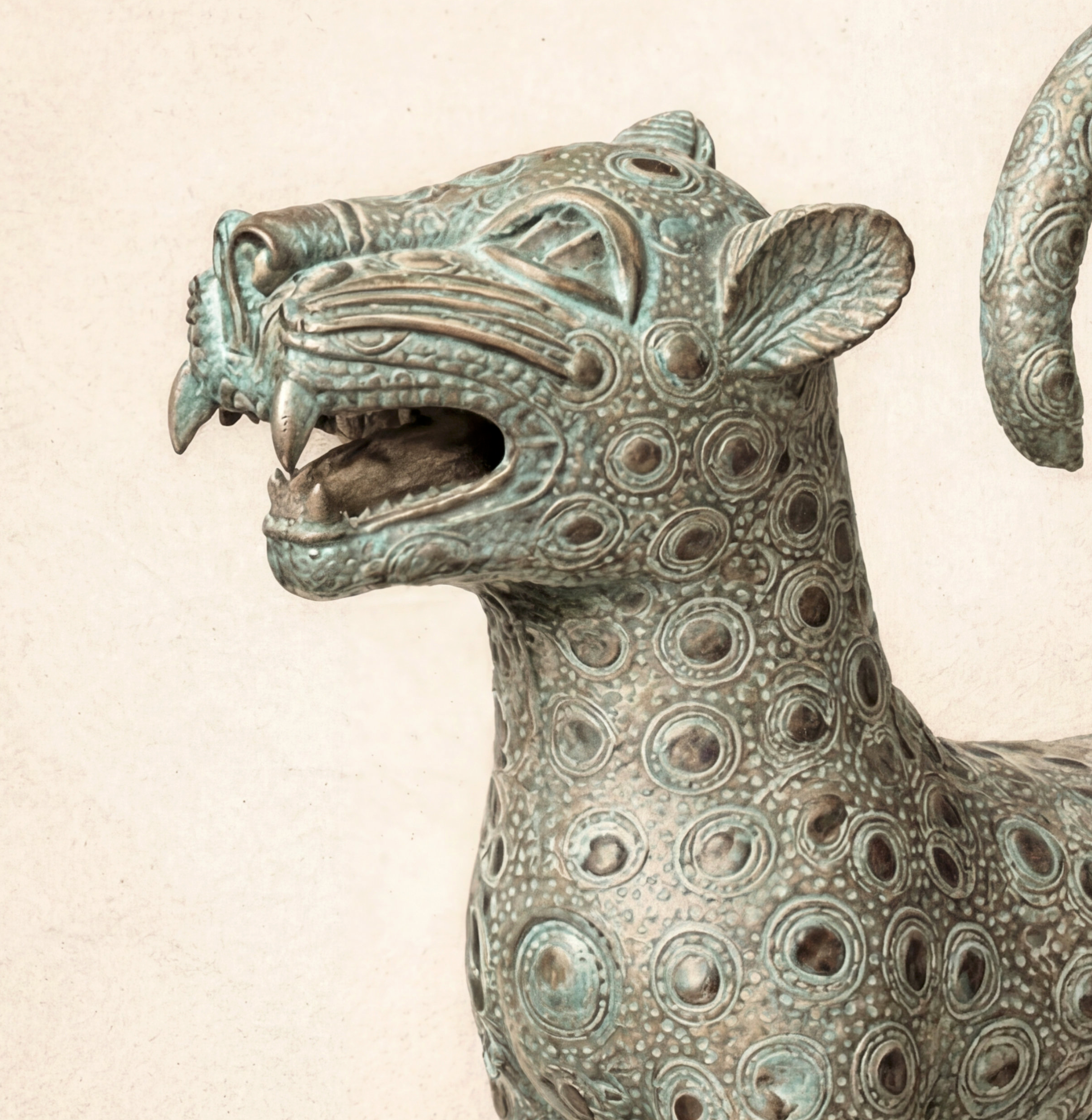 Bronze Leopard Guardian – Limited Edition Fine Art Giclée Print