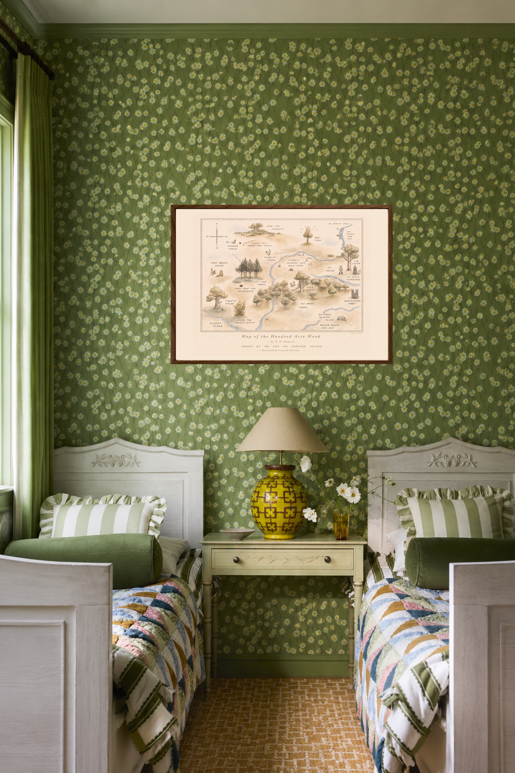 Winnie the Pooh Hundred Acre Wood Map — Storybook Cream Edition