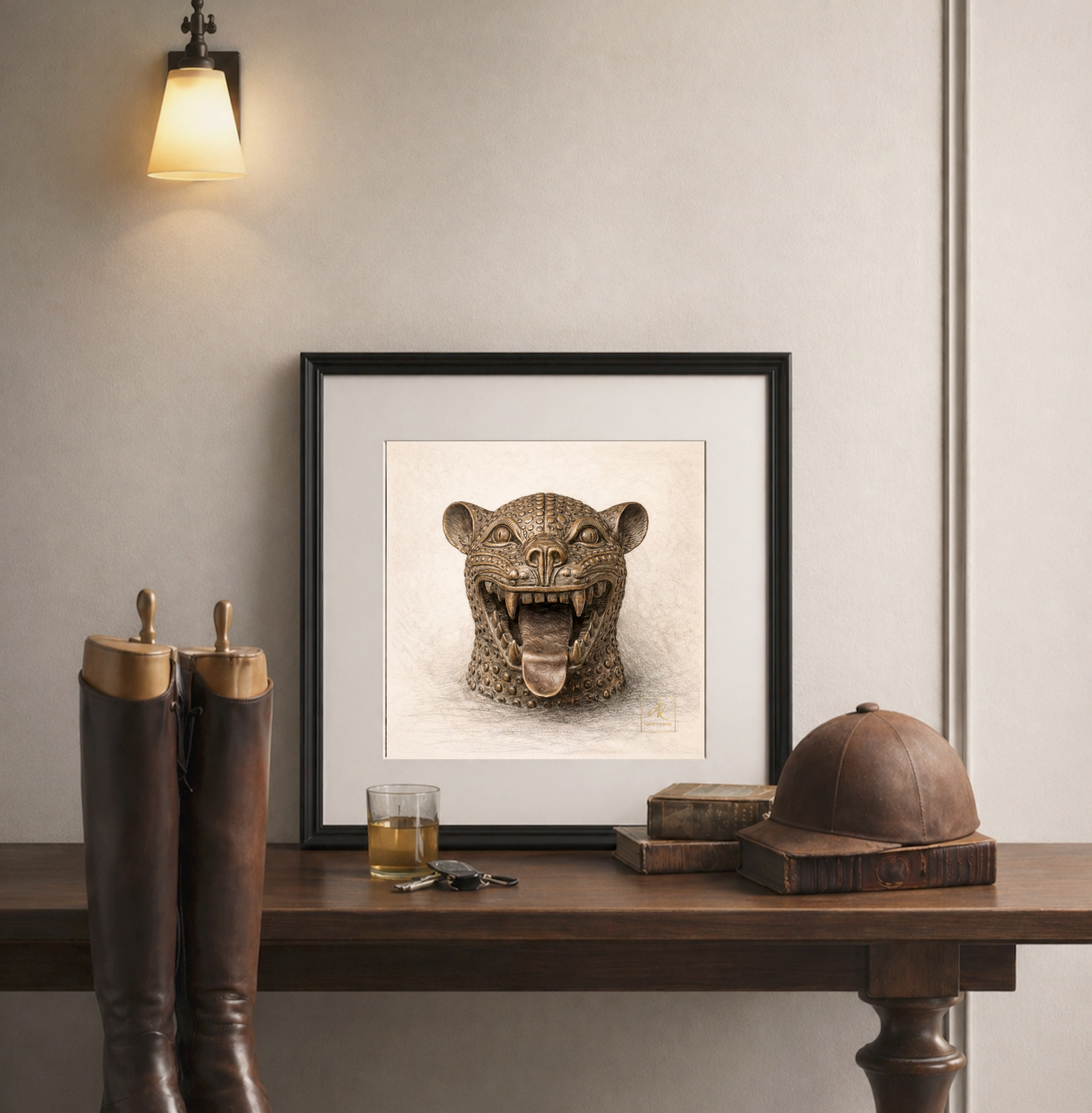 The Bronze Oracle Head – Limited Edition Fine Art Giclée Print 60x60cm