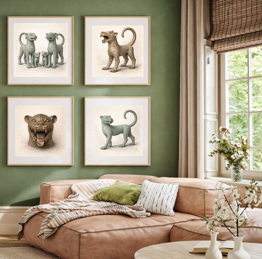 The Bronze Court Family – Limited Edition Fine Art Giclée Print