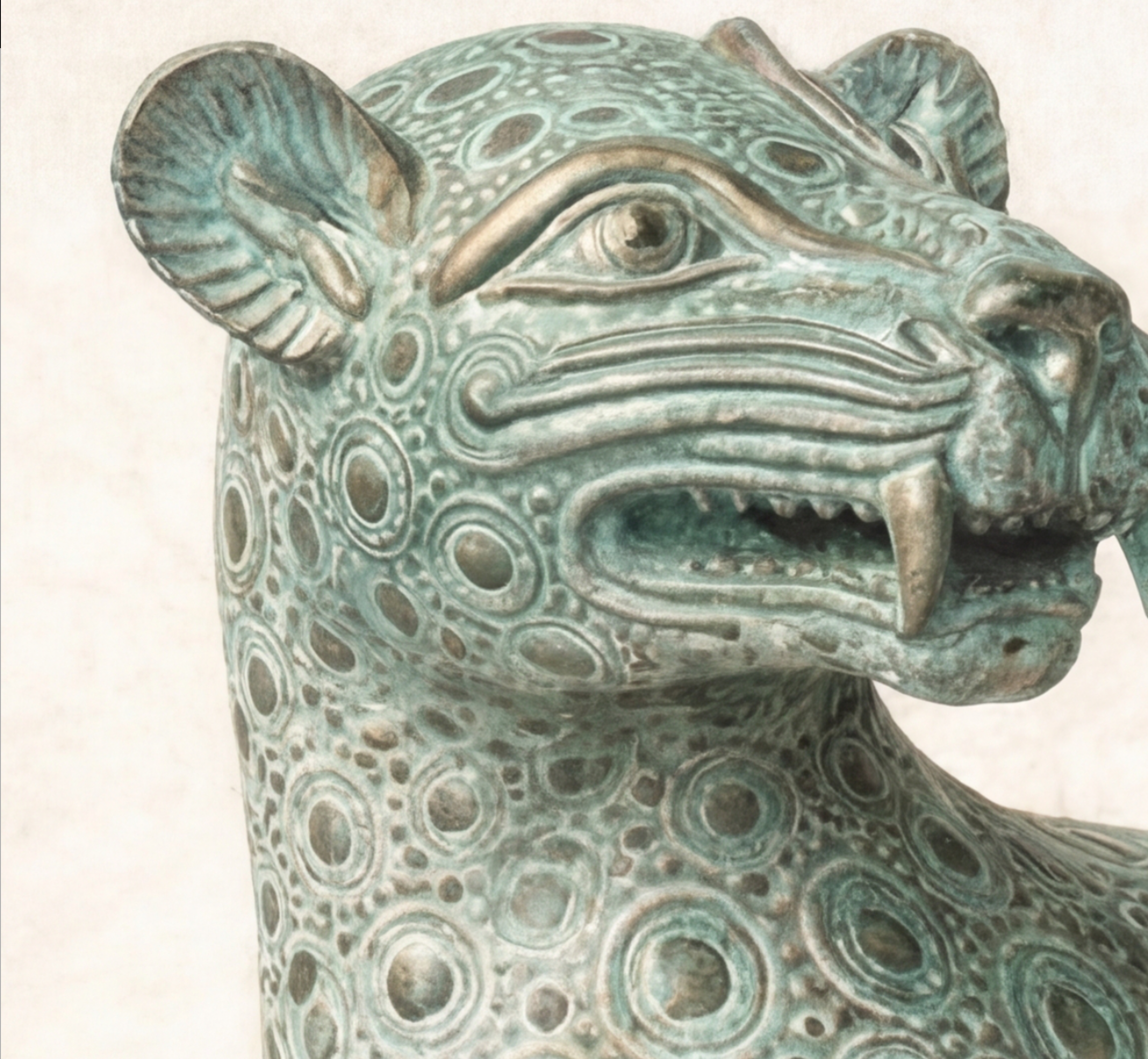 The Bronze Sentinel Leopard – Limited Edition Fine Art Giclée Print