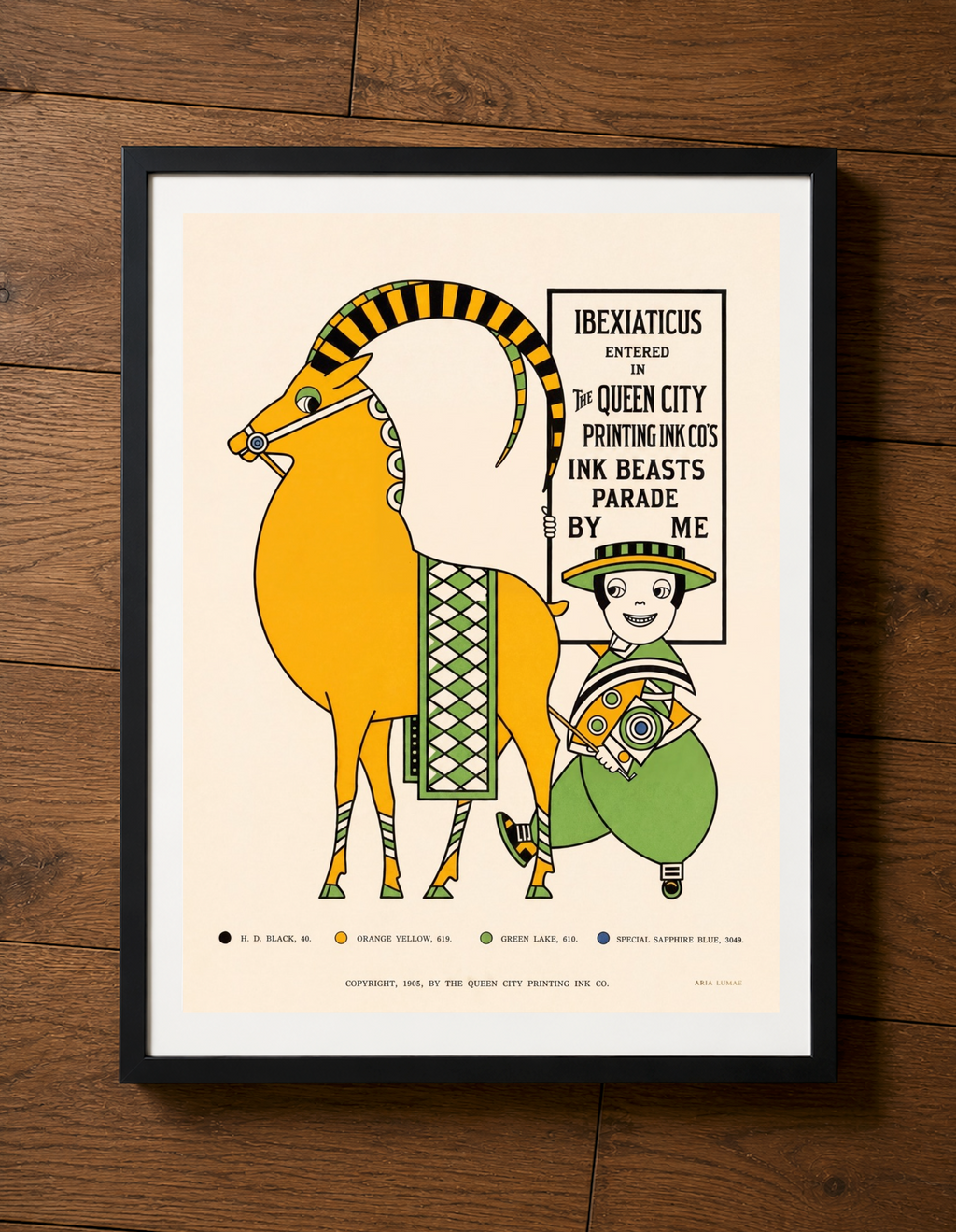 The 1905 Ink Beasts Parade: Antique Gallery Wall Collection (A3 Format)