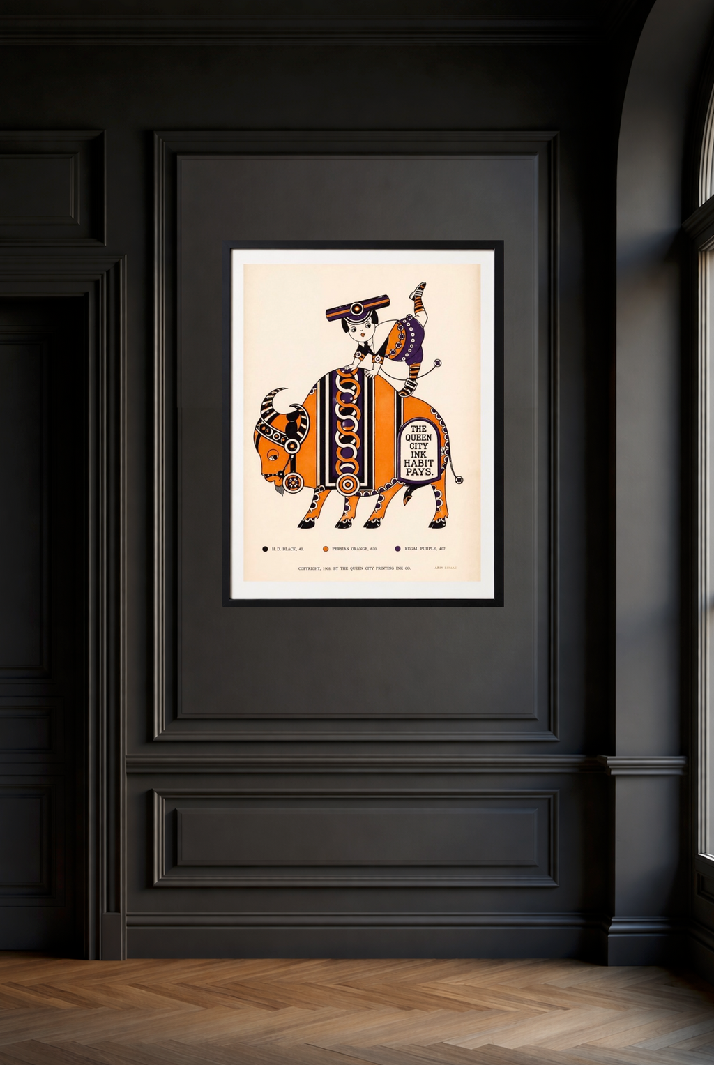 The 1905 Ink Beasts Parade: Antique Gallery Wall Collection (A3 Format)