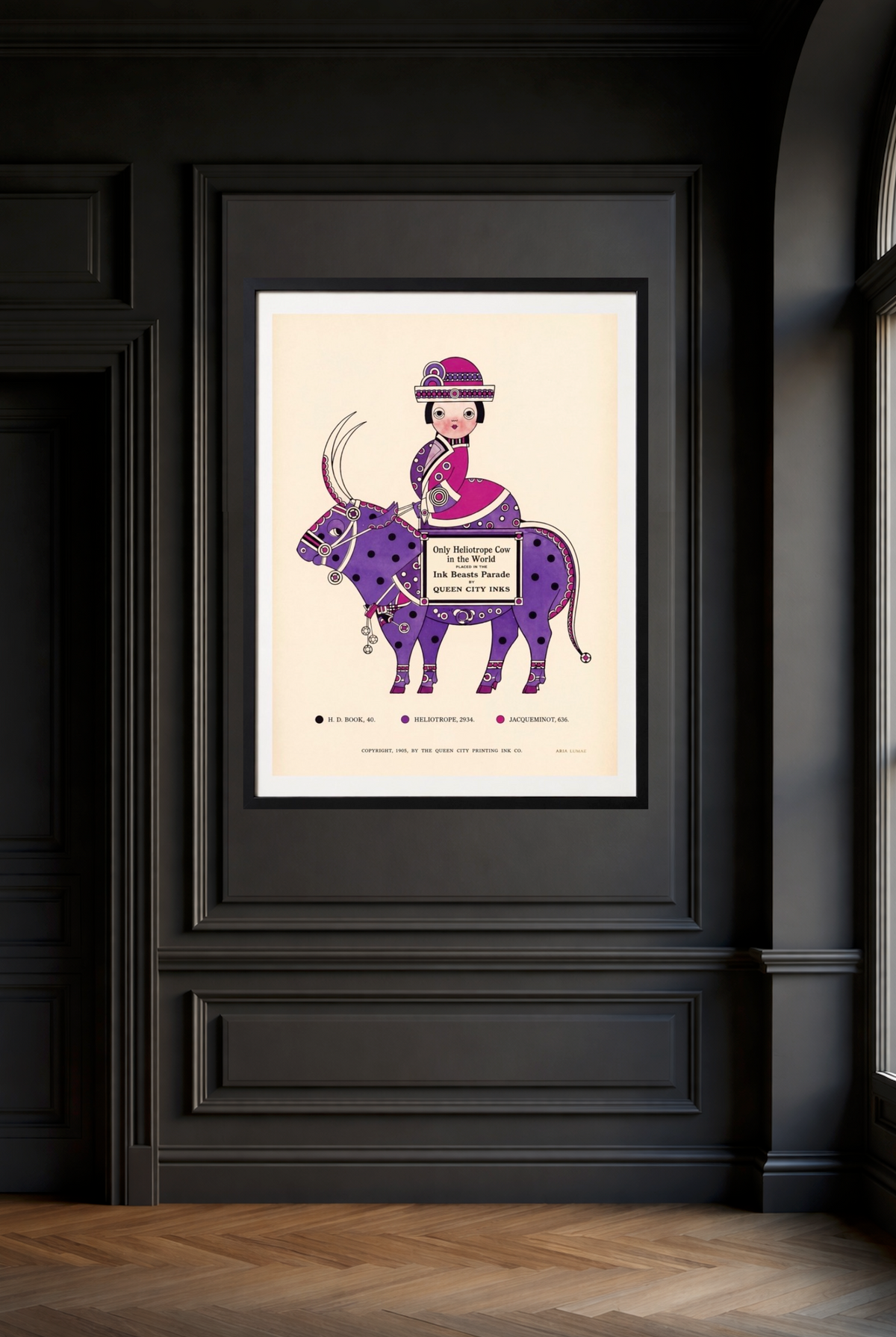 The 1905 Ink Beasts Parade: Antique Gallery Wall Collection (A3 Format)