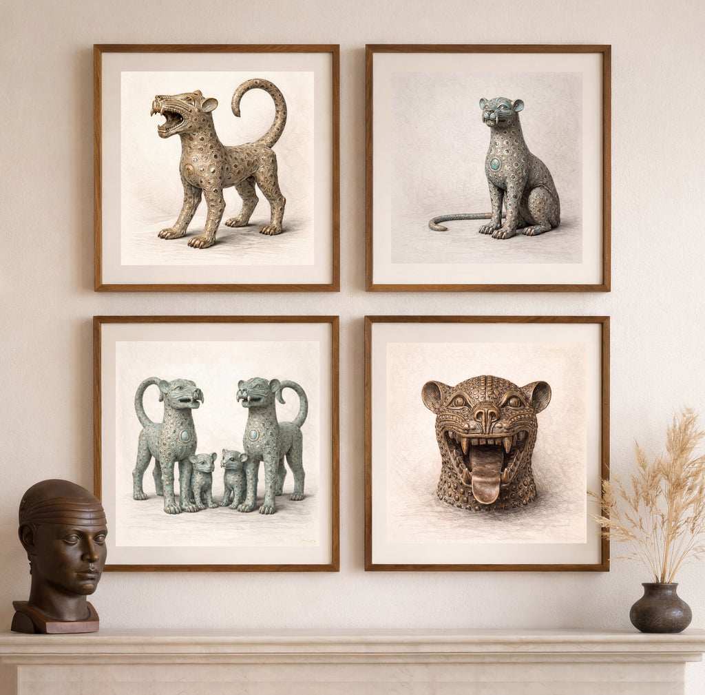 LEOPARD IV — The Golden Guardian of the Court Limited Edition Giclée Print