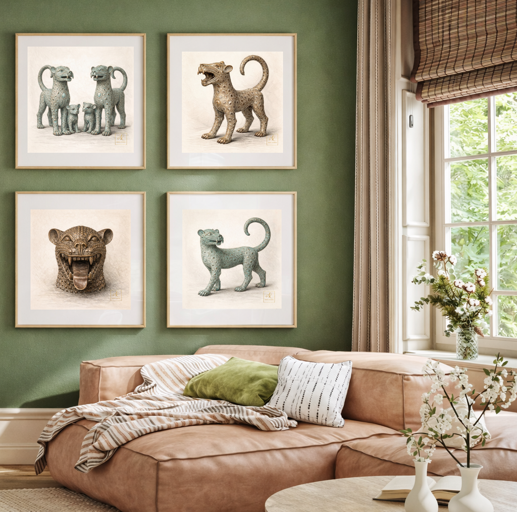 LEOPARD IV — The Golden Guardian of the Court Limited Edition Giclée Print