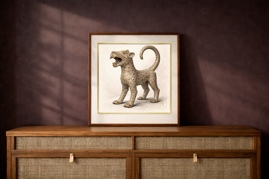 LEOPARD IV — The Golden Guardian of the Court Limited Edition Giclée Print