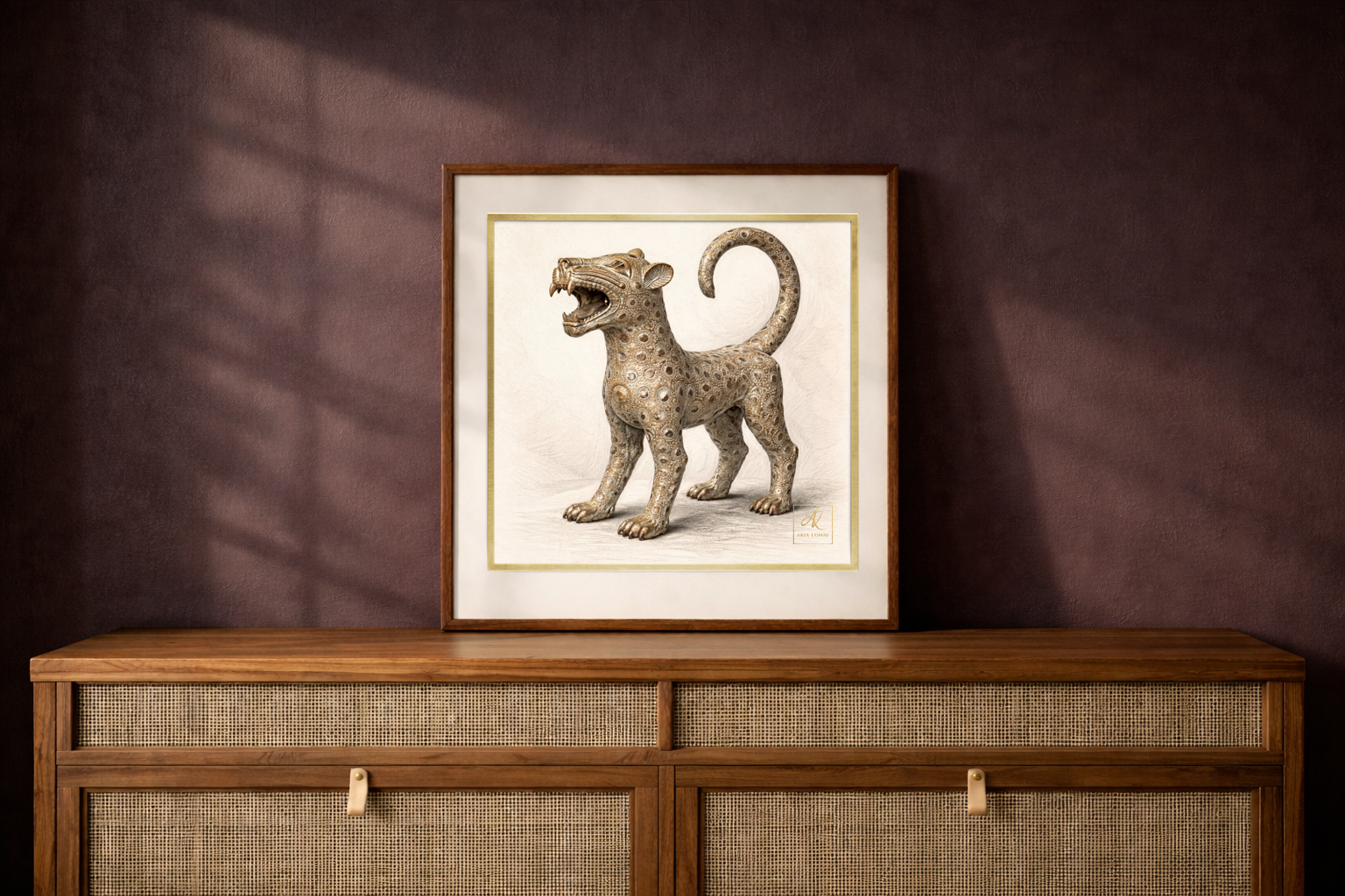 LEOPARD IV — The Golden Guardian of the Court Limited Edition Giclée Print