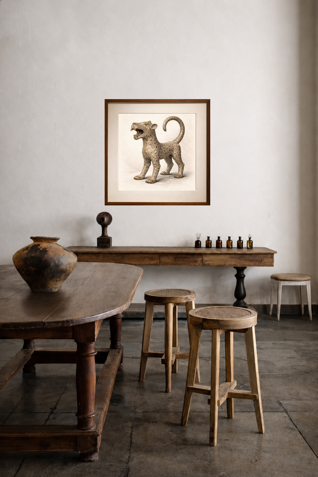 LEOPARD IV — The Golden Guardian of the Court Limited Edition Giclée Print